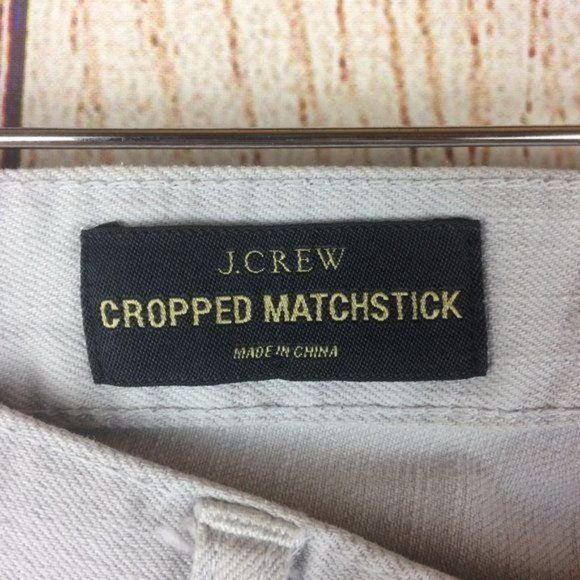 J. Crew Women's Size 27 Light Grey Cropped Matchstick Denim Jeans Stretch - Picture 5 of 8